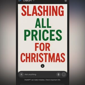 Red and Green Christmas Sale Sign